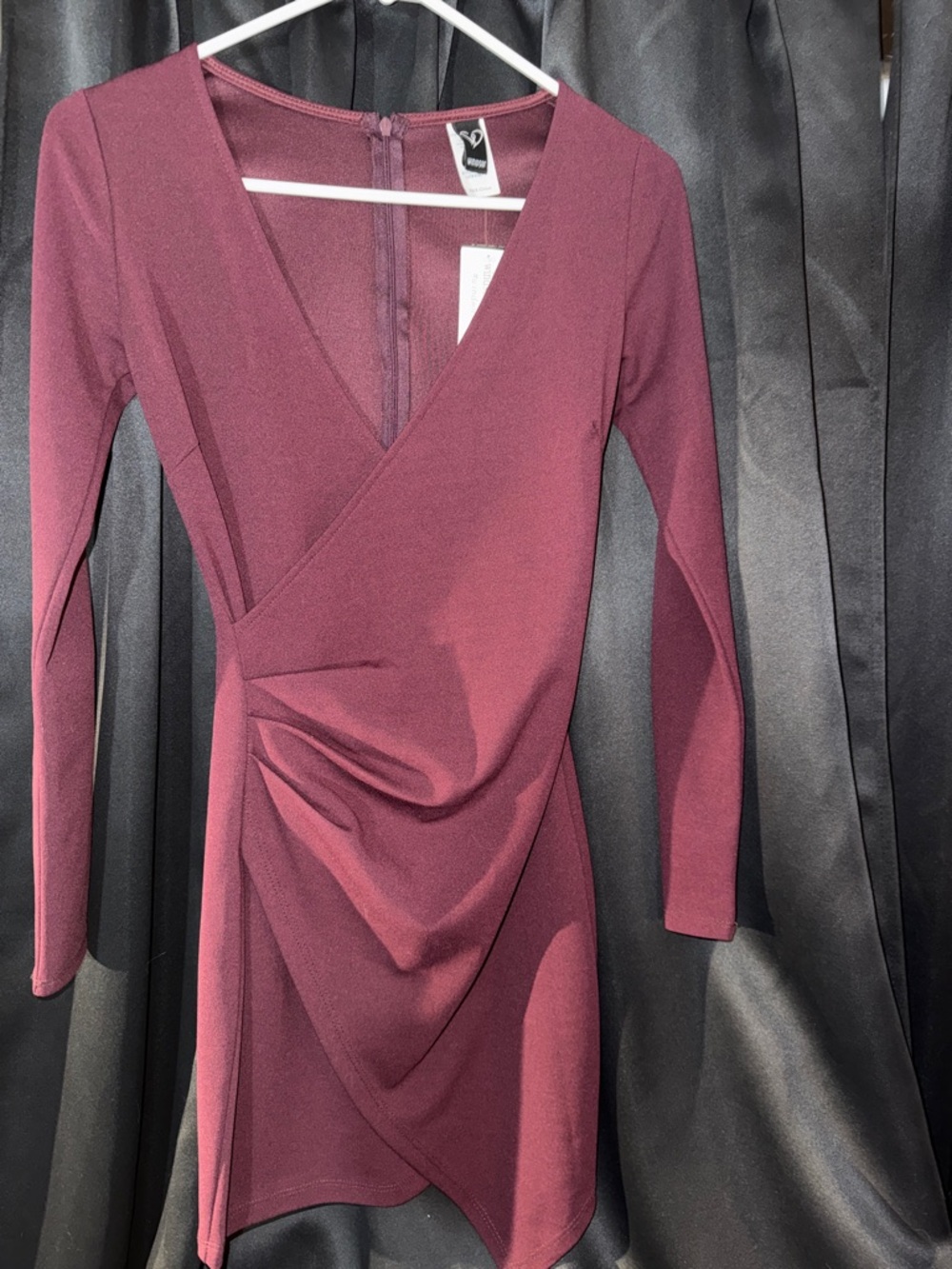 Windsor Long-Sleeve Wrap Dress in purple